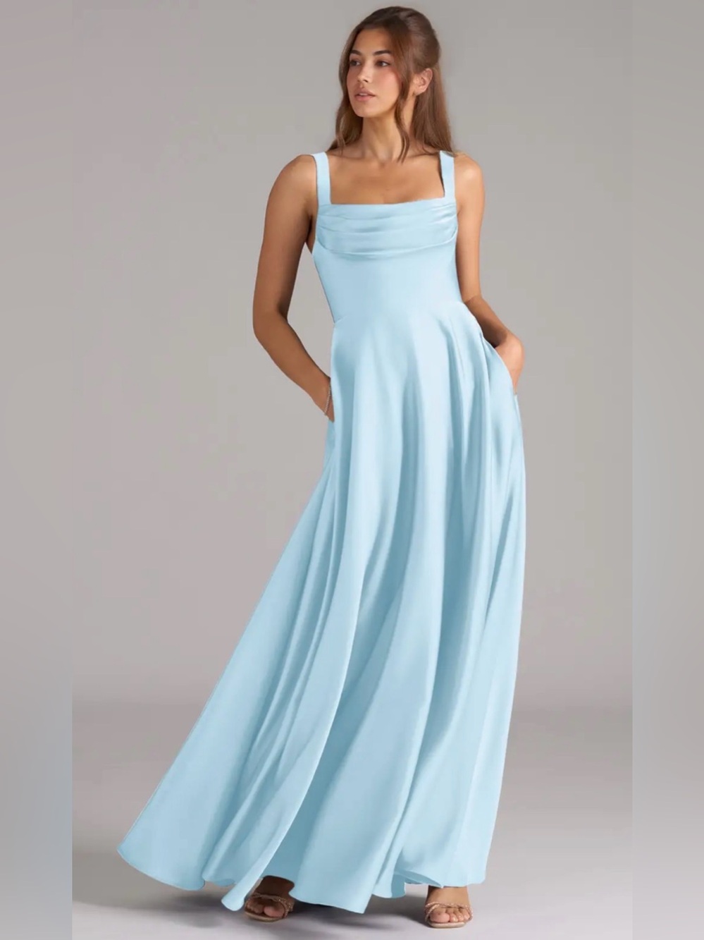 Azazie Sky Blue Shaude